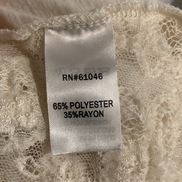 Vanity Cream Cardigan W/Pockets & Lace Back - Picture 3 of 7